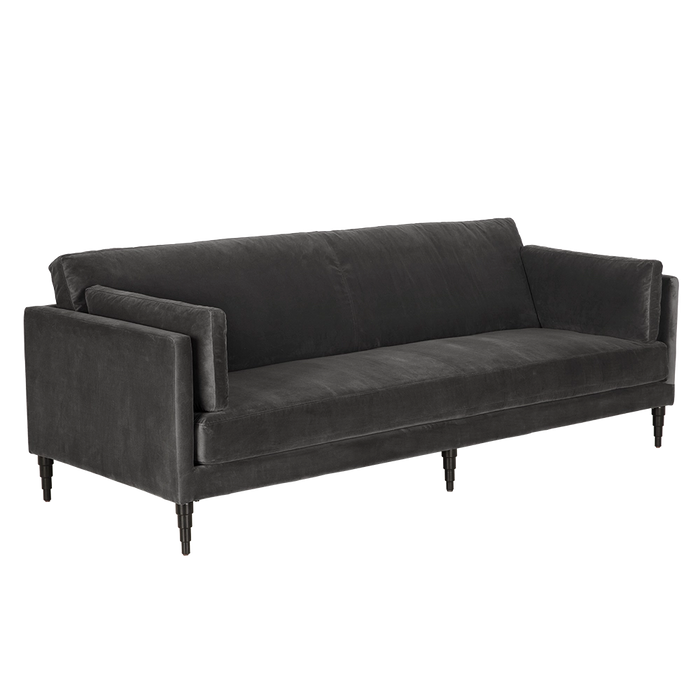 Noir Furniture - Andalusia Sofa in Grey Velvet - SOF330GRV - GreatFurnitureDeal