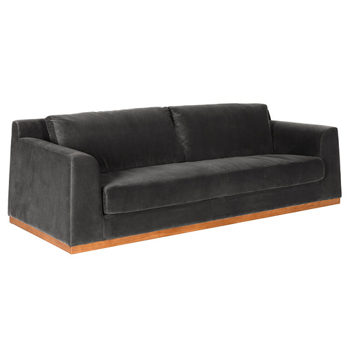 Noir Furniture - Seville Sofa in Grey Velvet - SOF331GRV - GreatFurnitureDeal