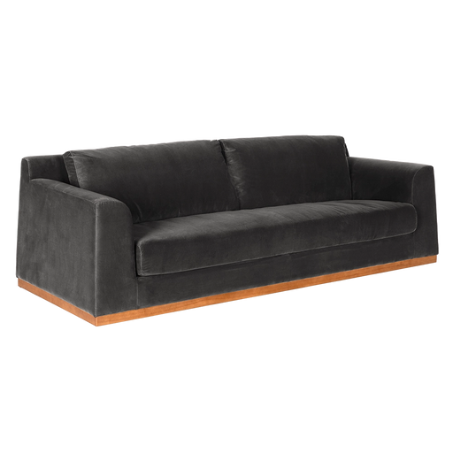 Noir Furniture - Seville Sofa in Grey Velvet - SOF331GRV - GreatFurnitureDeal