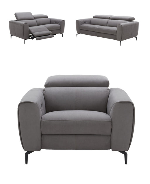 J&M Furniture - Lorenzo 3 Piece Motion Living Room Set in Grey - 18823-SLC-GREY - GreatFurnitureDeal