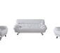 American Eagle Furniture - AE709 White Faux Leather 2 Piece Extra Long Sofa Set - AE709-W-SL - GreatFurnitureDeal