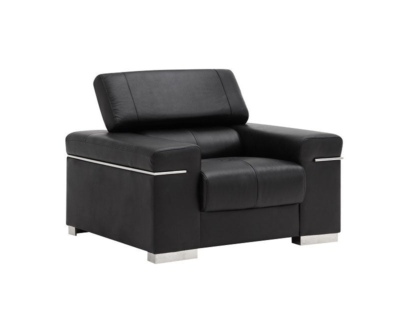 J&M Furniture - Soho 2 Piece Sofa Set in Black - 176551114-SC-BLK