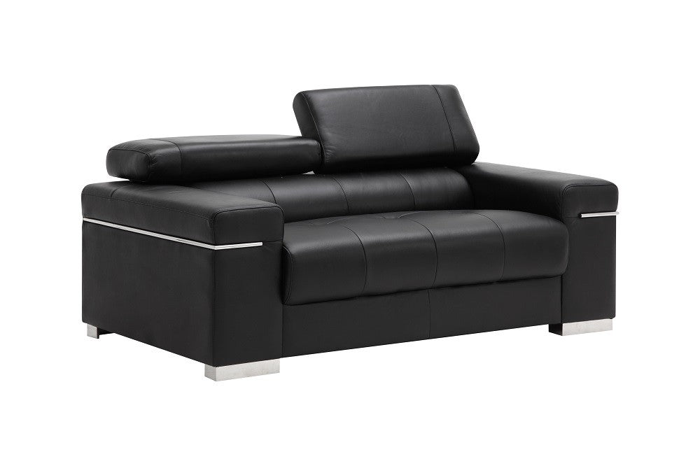 J&M Furniture - Soho Loveseat in Black - 176551114-L-BLK