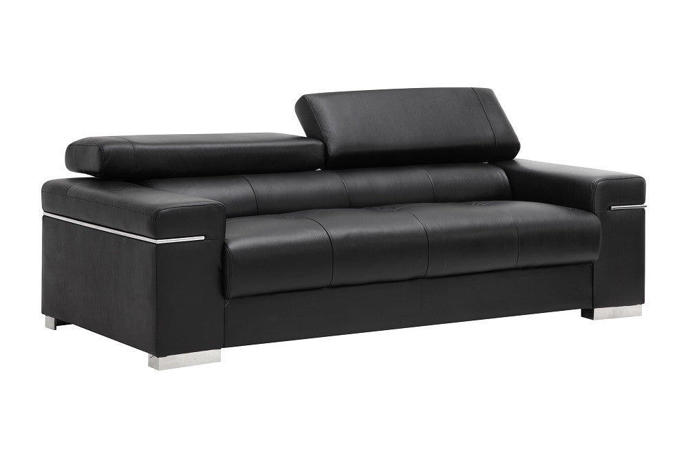 J&M Furniture - Soho 2 Piece Sofa Set in Black - 176551114-SL-BLK