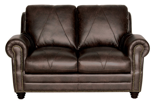Mariano Italian Leather Furniture - Solomon Loveseat in Choca - SOLOMON-L