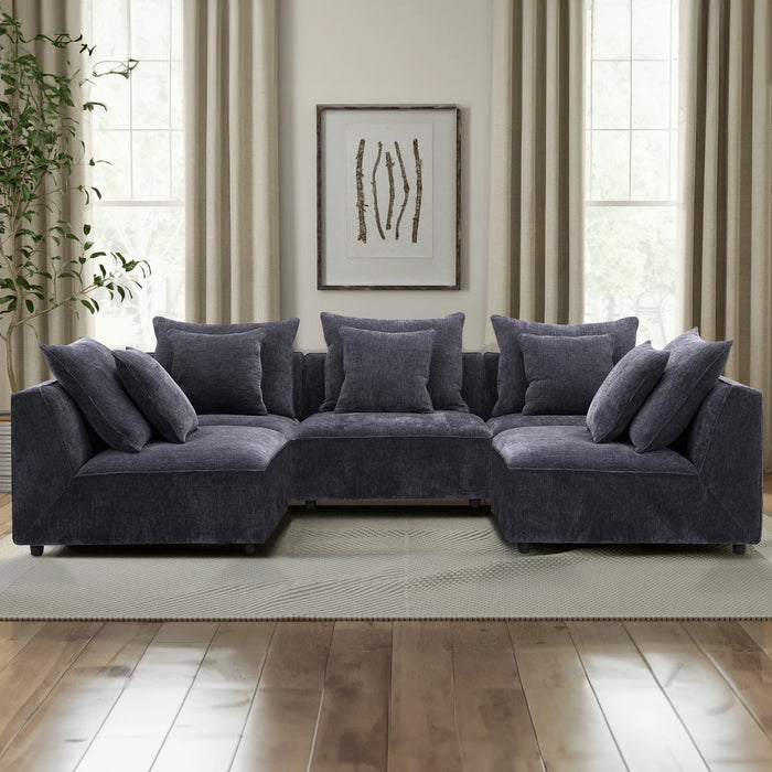 Parker Living - Recess 5 Piece Modular Sectional in Reptile Blue - SREC-PACK5A-RPBL - GreatFurnitureDeal