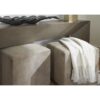 Felix Small Leather Ottoman in Smoke Suede - AT074-SMS