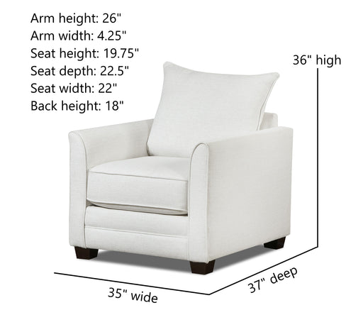 Southern Motion - ST8001 Juniper Chair with Ottoman in Huton Ivory/Cabarret Latte - ST8001-02-03-IVORY-MTO - GreatFurnitureDeal