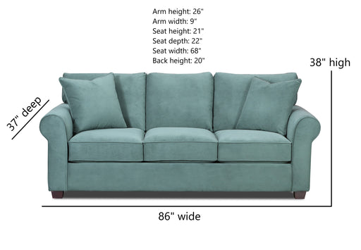 Southern Motion - ST8002 Collins Sofa in Bella Hunter - ST8002-00-HUNTER-MTO - GreatFurnitureDeal