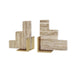 Worlds Away - Pair Of Natural Travertine Stair Step Bookends With Brass Detail - STEPS - GreatFurnitureDeal