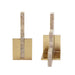 Worlds Away - Pair Of Natural Travertine Stair Step Bookends With Brass Detail - STEPS - GreatFurnitureDeal