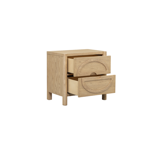 Cypress 2 Drawer Nightstand in Raw Oak - STO2402-RWO - GreatFurnitureDeal