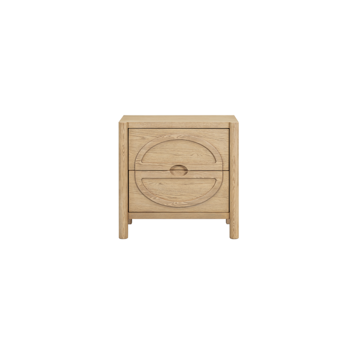 Cypress 2 Drawer Nightstand in Raw Oak - STO2402-RWO - GreatFurnitureDeal