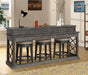 Parker House - Sundance - Smoke Grey Everywhere Console With 3 Stools - SUN#09-4-SGR - GreatFurnitureDeal