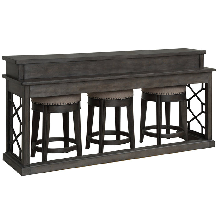 Parker House - Sundance - Smoke Grey Everywhere Console With 3 Stools - SUN#09-4-SGR - GreatFurnitureDeal