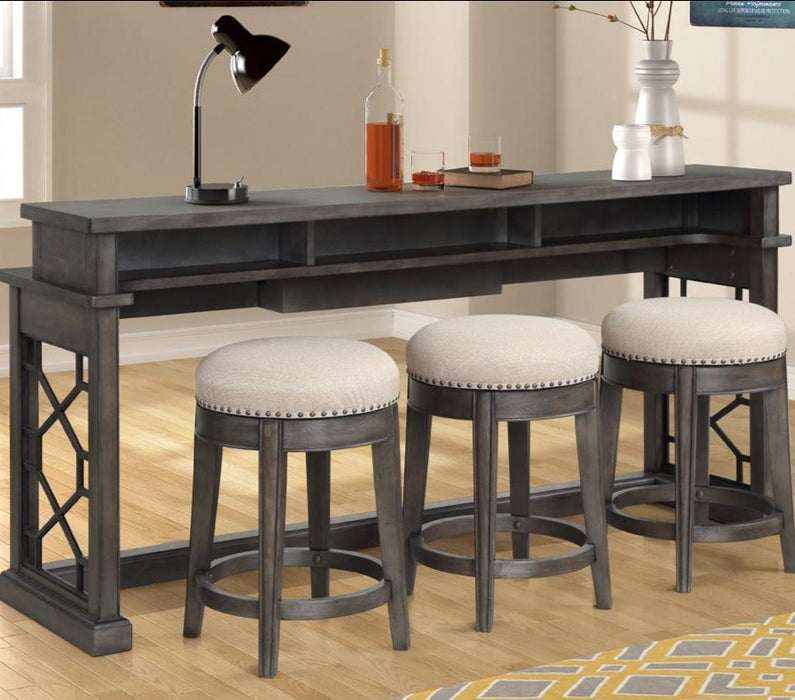Parker House - Sundance - Smoke Grey Everywhere Console With 3 Stools - SUN#09-4-SGR - GreatFurnitureDeal