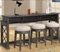 Parker House - Sundance - Smoke Grey Everywhere Console With 3 Stools - SUN#09-4-SGR - GreatFurnitureDeal
