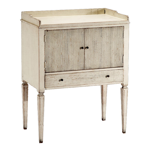 GJ Styles - Small Galleried Side Table In White - SW36 - GreatFurnitureDeal