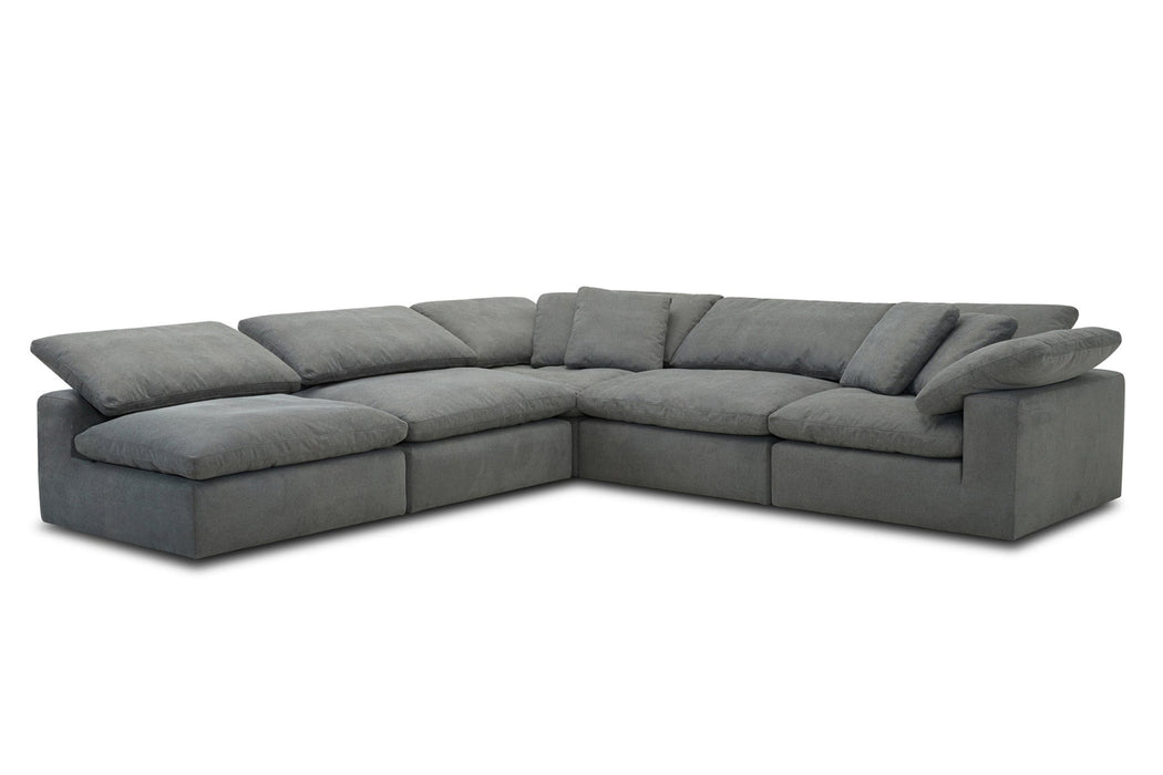 Parker Living - Exhale - Mathis Thunder 5 Piece Modular Sectional Sofa in Mathis Thunder - SXHL-PACK5B-MTHU - GreatFurnitureDeal