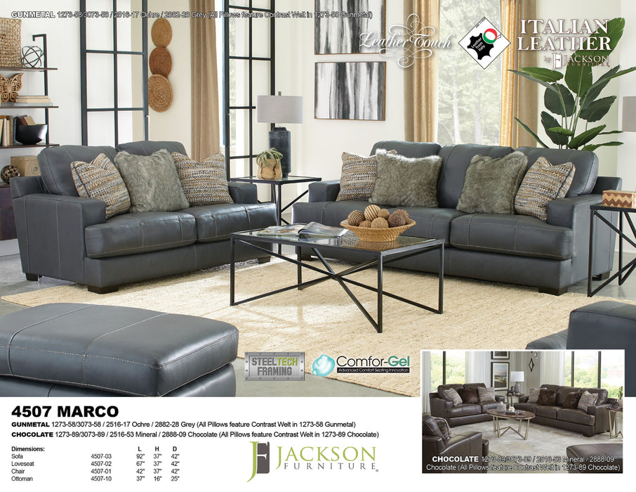 Jackson Furniture - Marco 2 Piece Sofa Set in Gunmetal - 4507-03-02-GUNMETAL - GreatFurnitureDeal