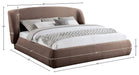 Meridian Furniture - Sandro Brown Chenille Fabric Upholstered King Bed - SandroBrown-K - GreatFurnitureDeal
