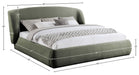 Meridian Furniture - Sandro Green Chenille Fabric Upholstered King Bed - SandroGreen-K - GreatFurnitureDeal