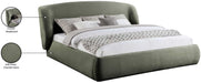 Meridian Furniture - Sandro Green Chenille Fabric Upholstered King Bed - SandroGreen-K - GreatFurnitureDeal