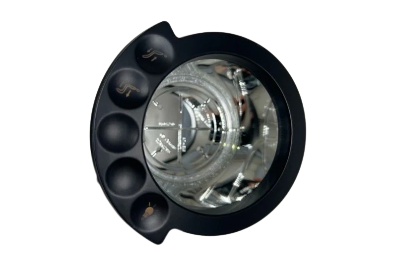 Ashley Furniture, Parker Living, Theater Seat - Power Recline Black Dimple Cup Holder with Light & Touch Sensor - ICH LR TS BLK DIMP - GreatFurnitureDeal