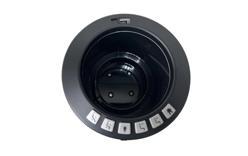 Southern Motion, Parker Living, Theater Seat - 6 Button, Power Recliner & Power Headrest Replacement Cup Holder with USB and Light - Black - CHB R2ULBL 03 - GreatFurnitureDeal