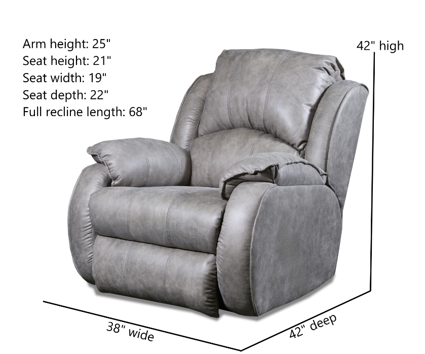 Southern Motion - Cagney Rocker Recliner in Grey- 1175 173-09