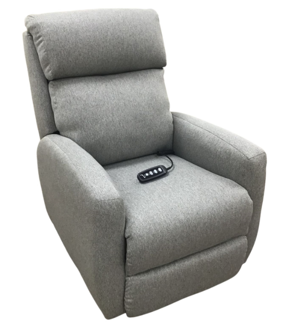 Southern Motion's Primo Lay Flat Lift Recliner With Power Headrest in Grey Dove - 97144P 248-08 - GreatFurnitureDeal