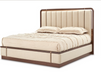 AICO Furniture - Mason Park"Queen Channel Tufted Bed "Umber - 9094000QN4-406 - GreatFurnitureDeal