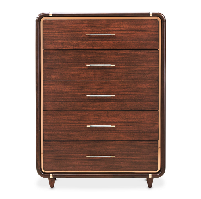 AICO Furniture - Mason Park"5 Drawer Gentelmen's Chest"Umber - 9094072SA-406 - GreatFurnitureDeal