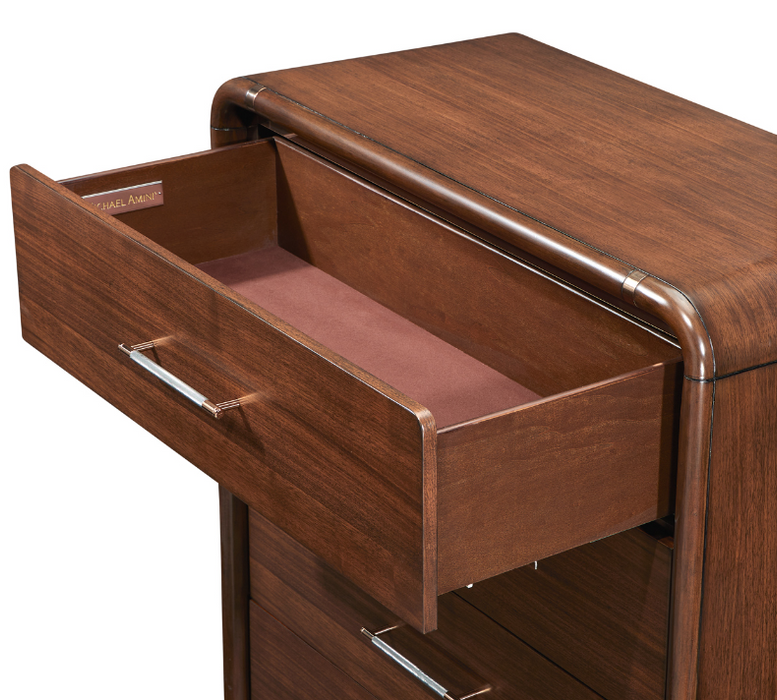 AICO Furniture - Mason Park"5 Drawer Gentelmen's Chest"Umber - 9094072SA-406 - GreatFurnitureDeal