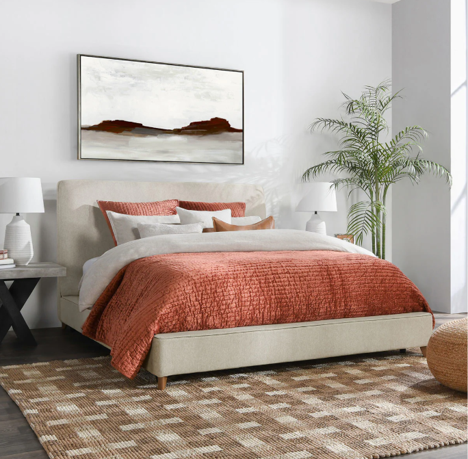Classic Home - Tate Upholstered Queen Bed in Cream - 54003170 - GreatFurnitureDeal