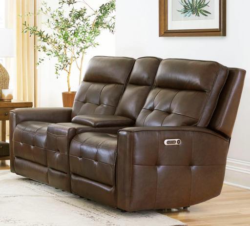 Parker Living - Canterbury Power Zero Gravity Console Loveseat in Acorn - MCAN#822CPHZ-ACO - GreatFurnitureDeal