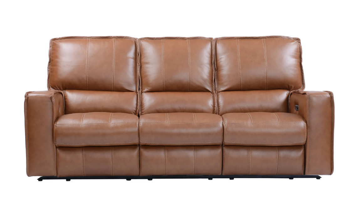 Parker Living - Rockford Power Triple Reclining Sofa in Verona Saddle - MROC#833PH-VSA - GreatFurnitureDeal