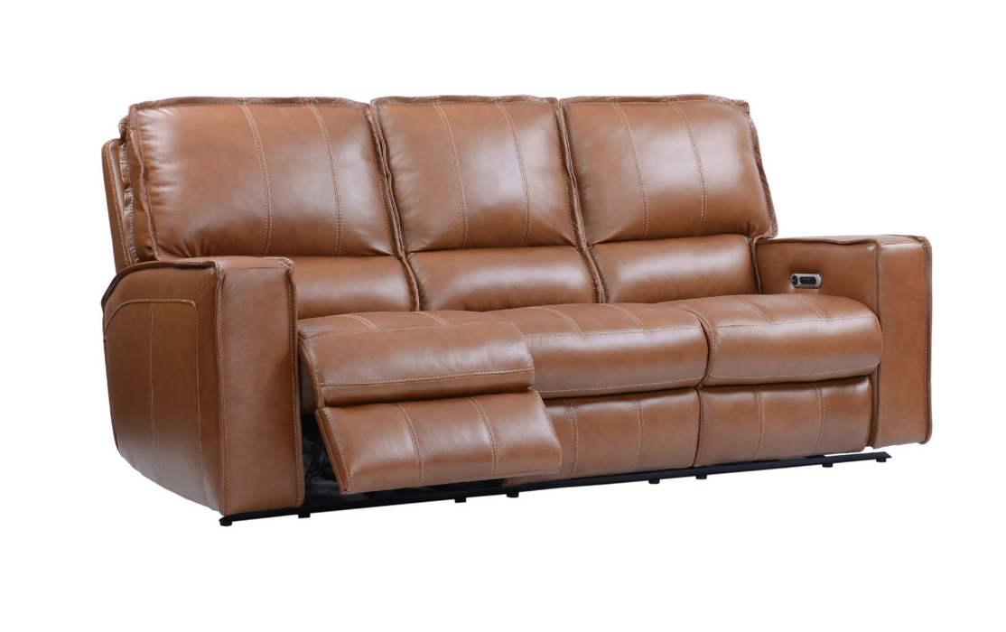 Parker Living - Rockford Power Triple Reclining Sofa in Verona Saddle - MROC#833PH-VSA - GreatFurnitureDeal