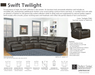 Parker Living - Swift Twilight Modular 6 Piece Power Reclining Sectional - MSWI-PACKA(H)-TWI - GreatFurnitureDeal
