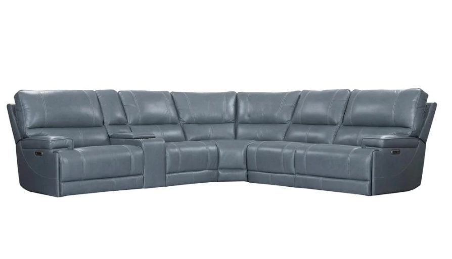 Parker Living - Whitman 6 Piece Power Sectional Sofa in Verona Azure - MWHI-PACKA(H)-P50-VAZ - GreatFurnitureDeal