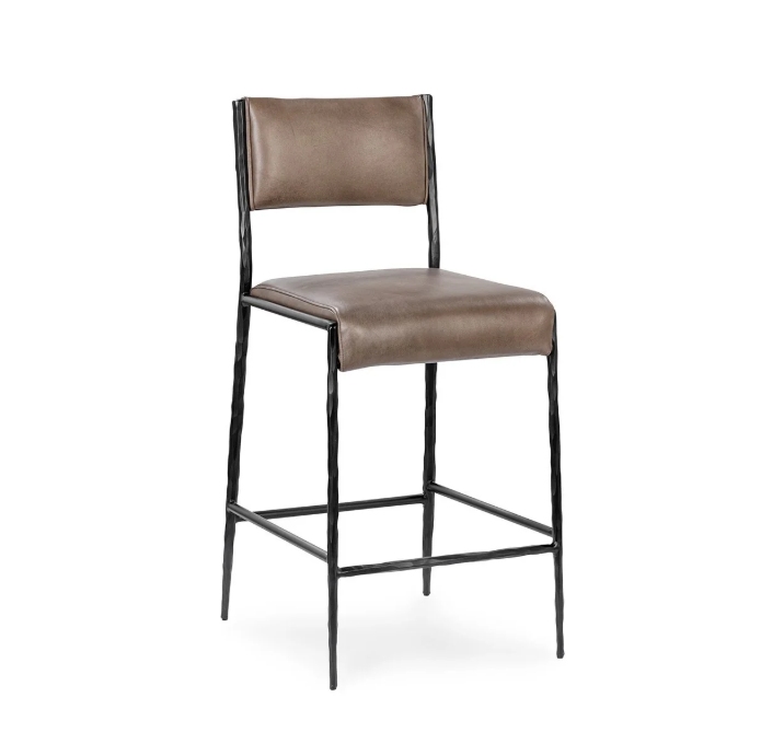 Classic Home - Kayne Leather Counter Stool - 53006247 - GreatFurnitureDeal