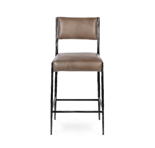 Classic Home - Kayne Leather Counter Stool - 53006247 - GreatFurnitureDeal