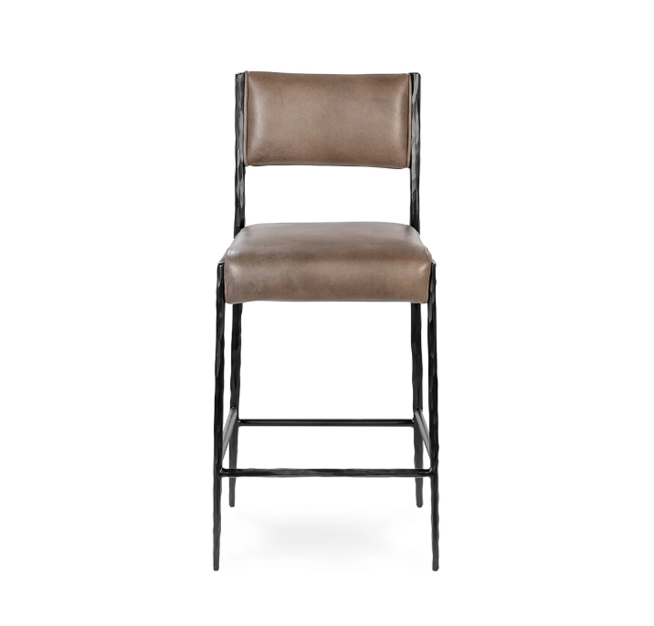 Classic Home - Kayne Leather Counter Stool - 53006247 - GreatFurnitureDeal