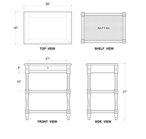 Bramble - Melissa Side Table - BR-25838 - GreatFurnitureDeal