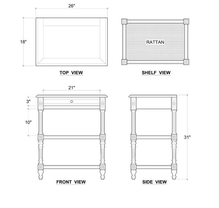Bramble - Melissa Side Table - BR-25838 - GreatFurnitureDeal