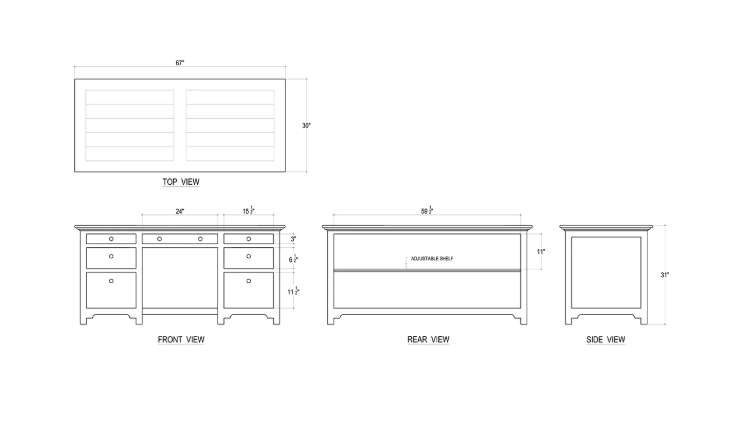 Bramble - Library Desk - BR-24547 - GreatFurnitureDeal