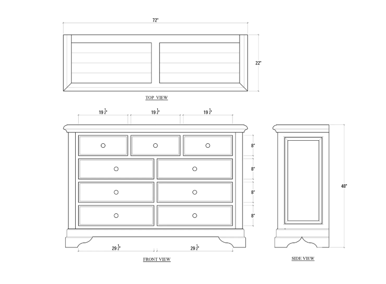 Bramble - Huntley 9 Drawer Dresser in Multi Color - BR-25771 - GreatFurnitureDeal