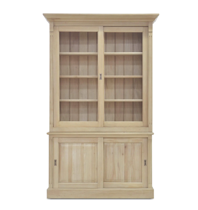 Bramble - Hudson 88'' Bookcase W- 2 Sliding Doors - BR-25976 - GreatFurnitureDeal