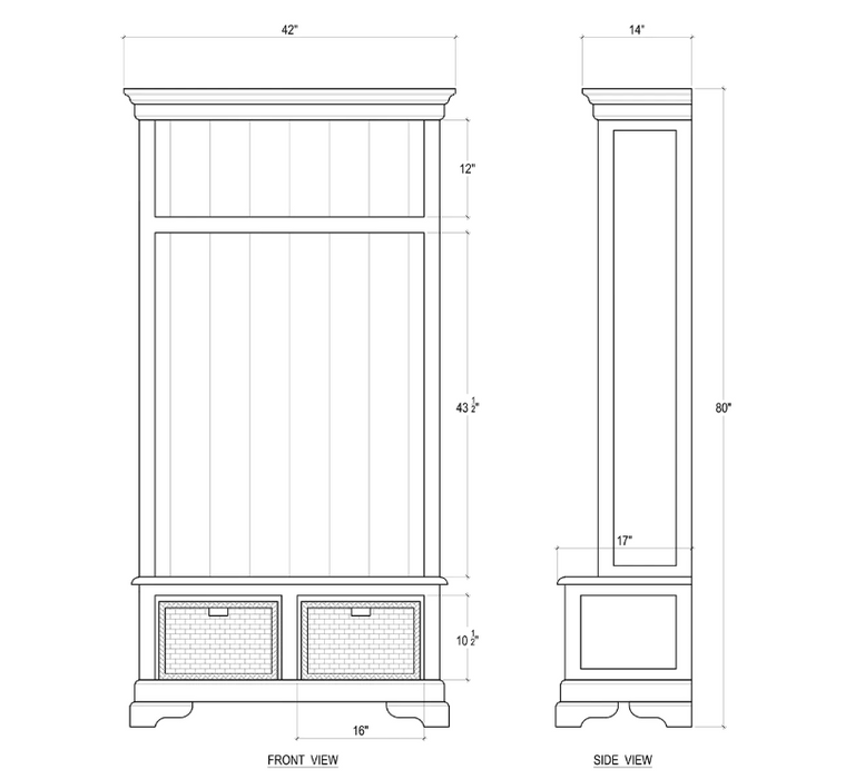 Bramble - Homestead Hallstand with Bench - BR-25876 - GreatFurnitureDeal