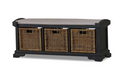 Bramble - Homestead Bench w-Rattan Baskets - BR-23938 - GreatFurnitureDeal